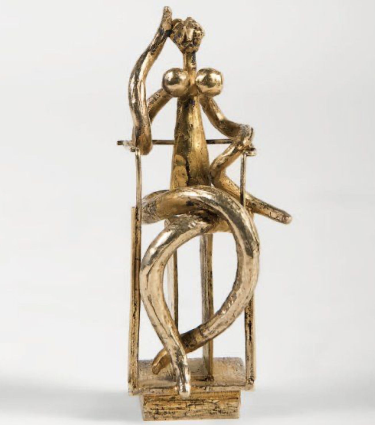 Louis Cane, gilded bronze sculpture