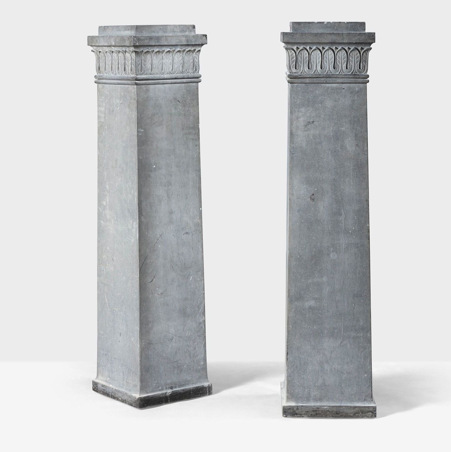 Pair of marble columns, 19th century