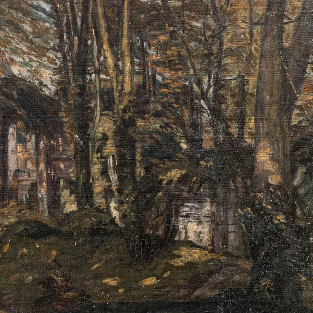 Émile Bernard, huile sur panneau