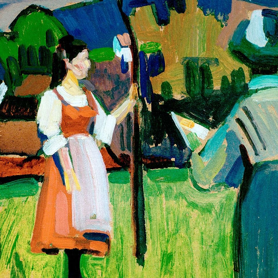 Gabriele Münter, huile sur toile