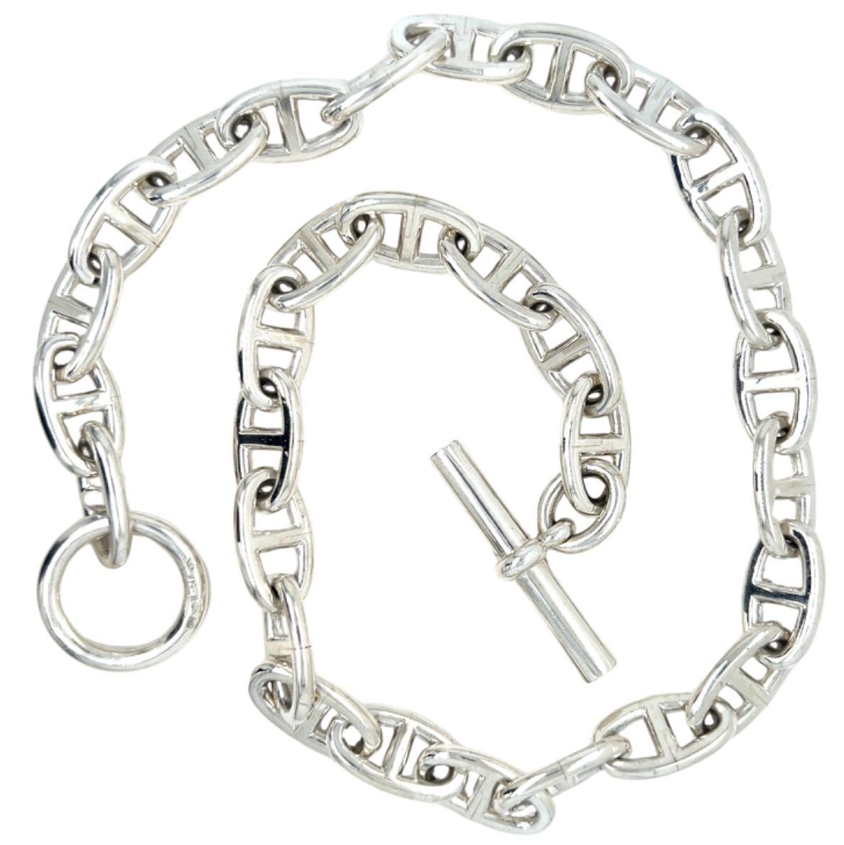 Hermès, silver anchor chain bracelet