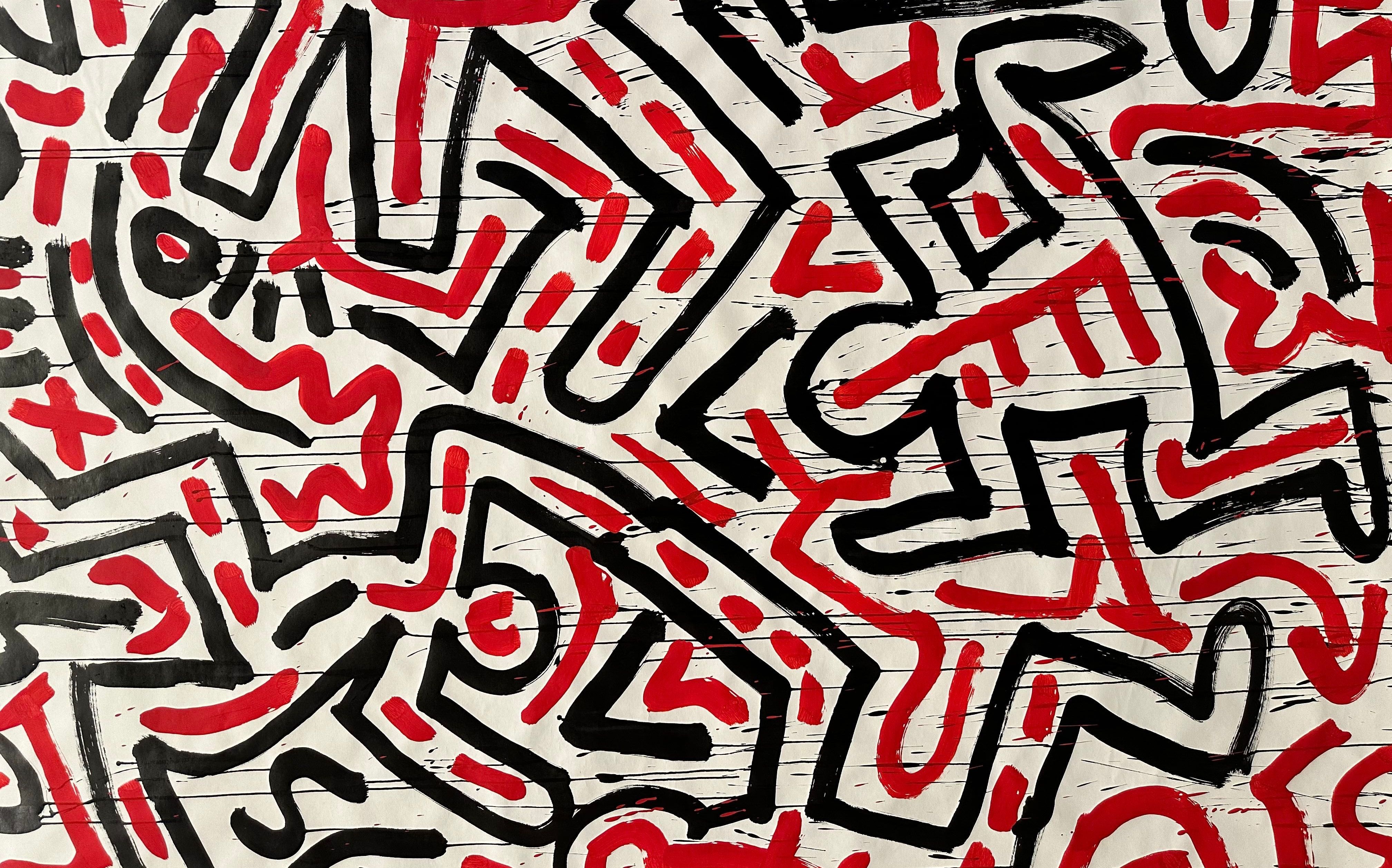 Keith Haring, oil on canvas