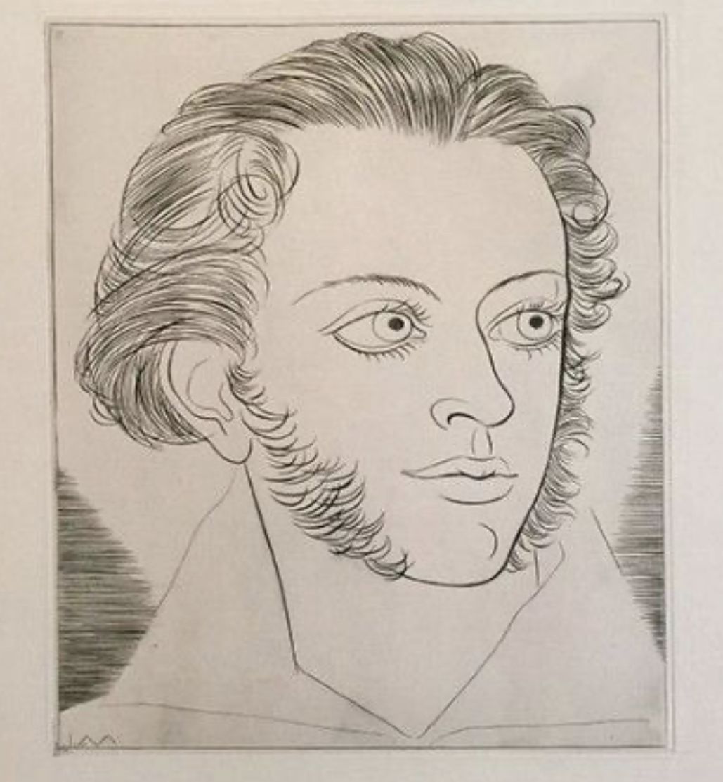 Portrait of Pushkin Burin