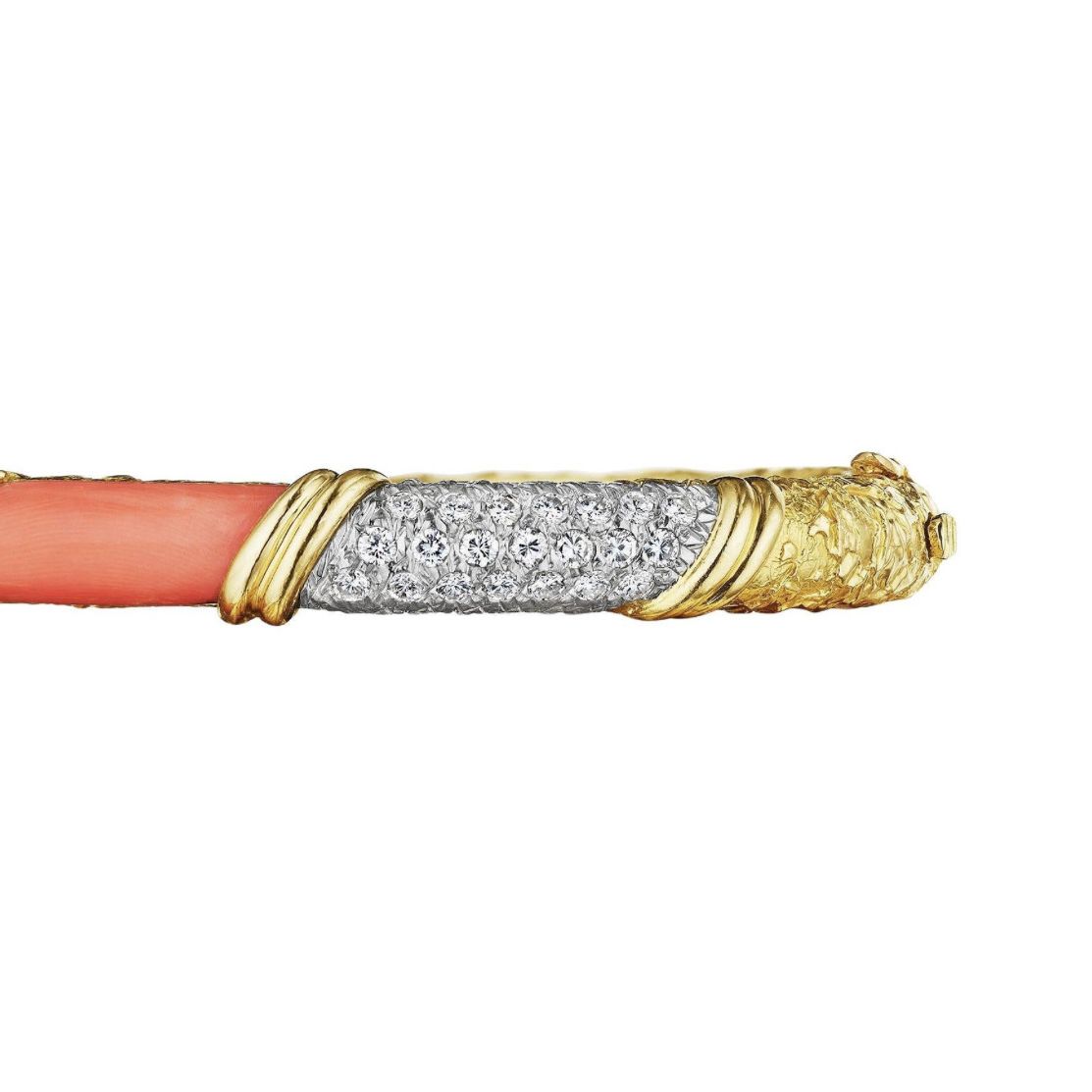 Van Cleef & Arpels, bracelet en or, diamants et corail