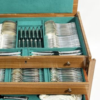CHRISTOFLE, part of a silver-plated household set