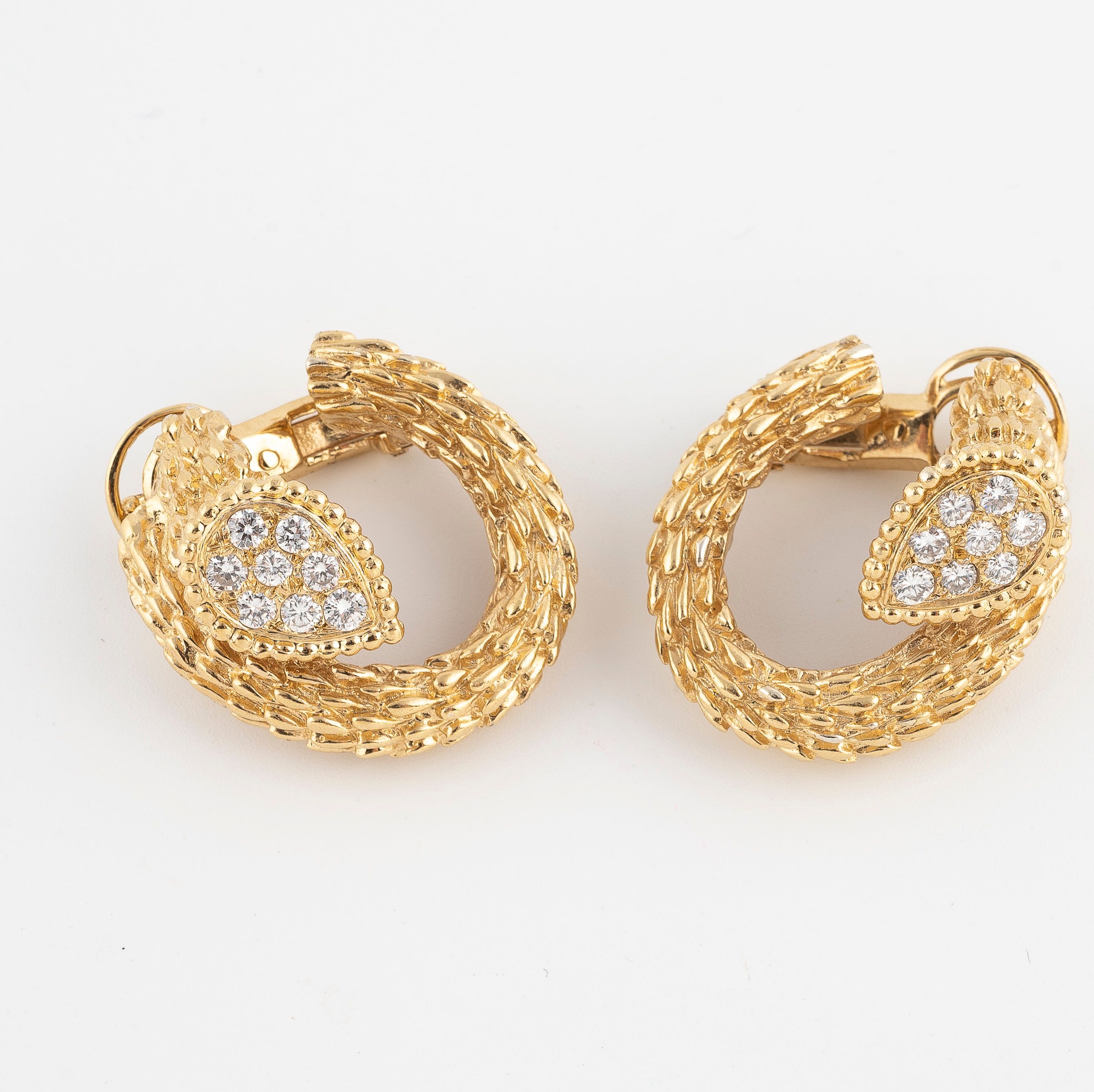 Boucheron, gold earrings Serpent Bohème design