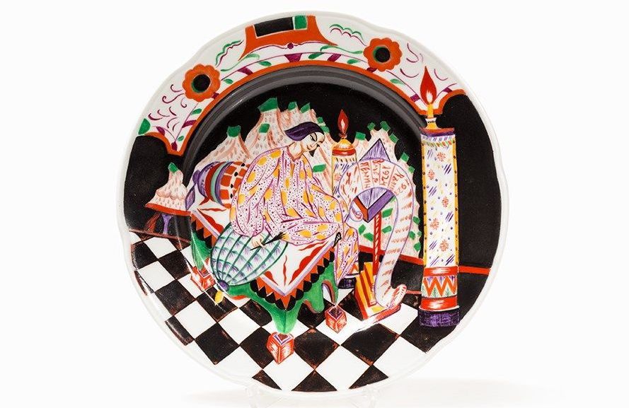 Decorative porcelain plate, Shchekotikhina Pototskaya