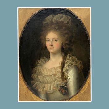 Danish School About 1790 Surrounding Jens Juel Presume Portrait Of Sophie De Hesse Cassel Queen Consort Of Denmark Copy
