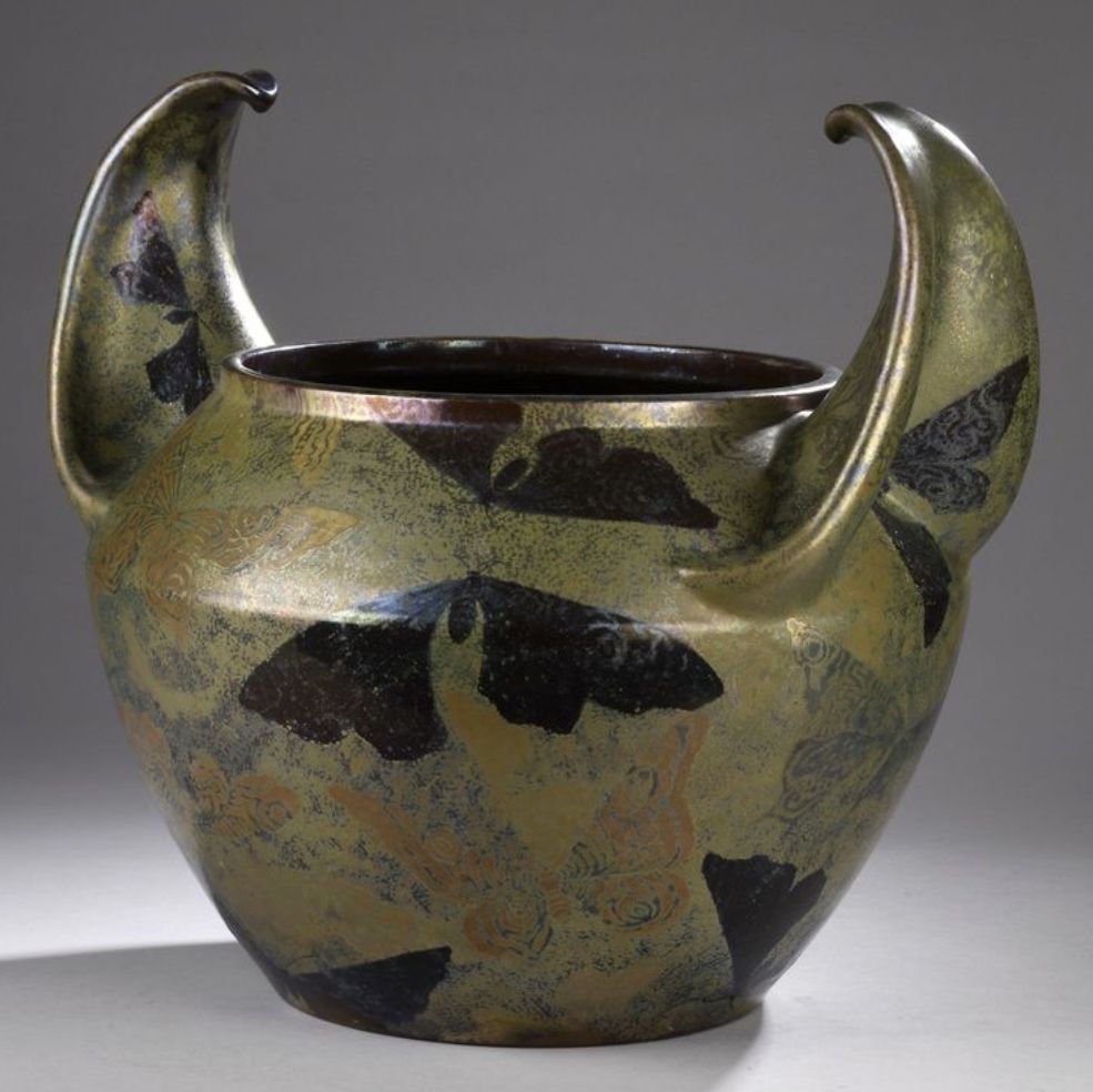 Clément Massier, vase en céramique