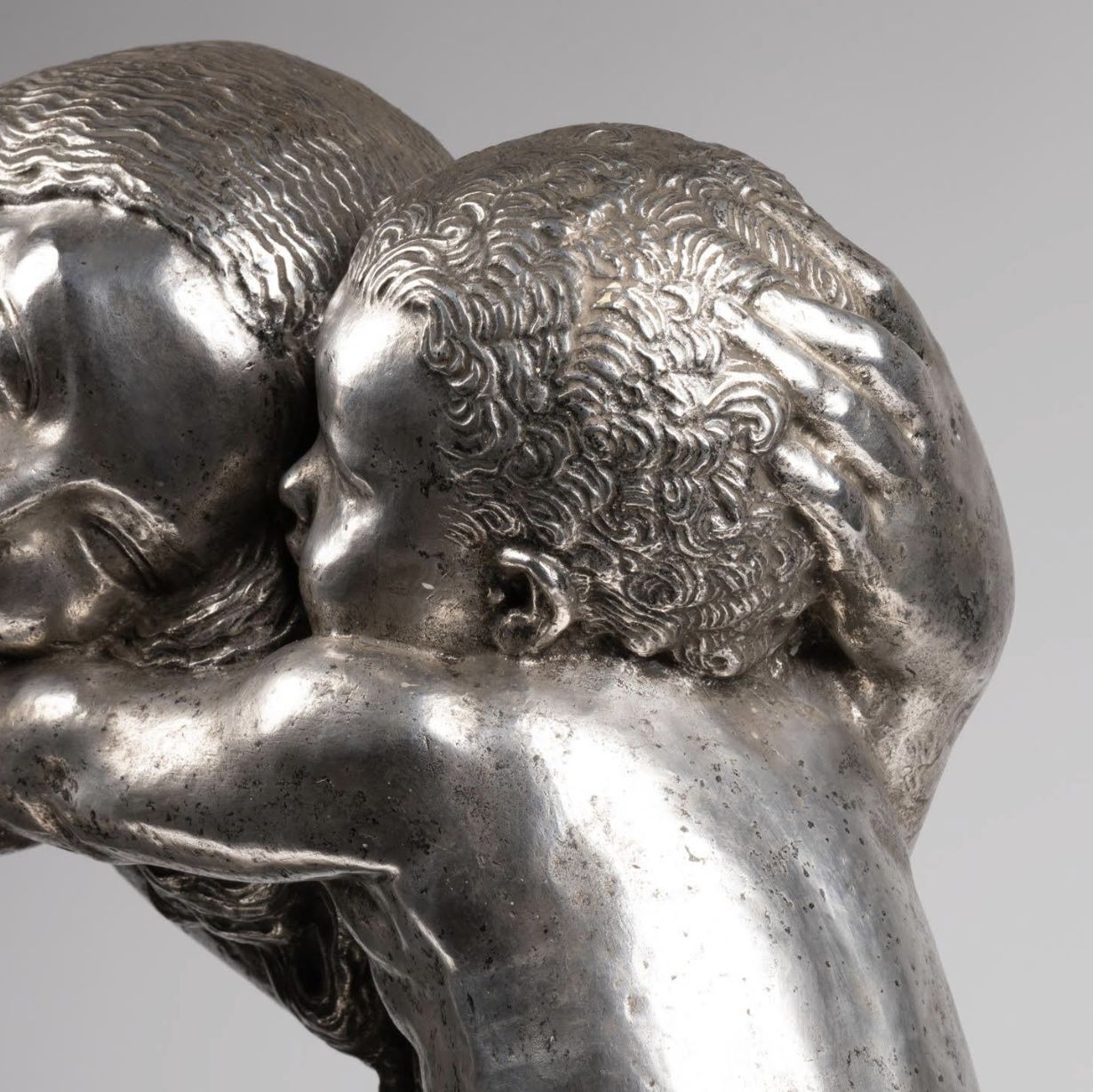 Pierre Traverse, silver-plated bronze sculpture