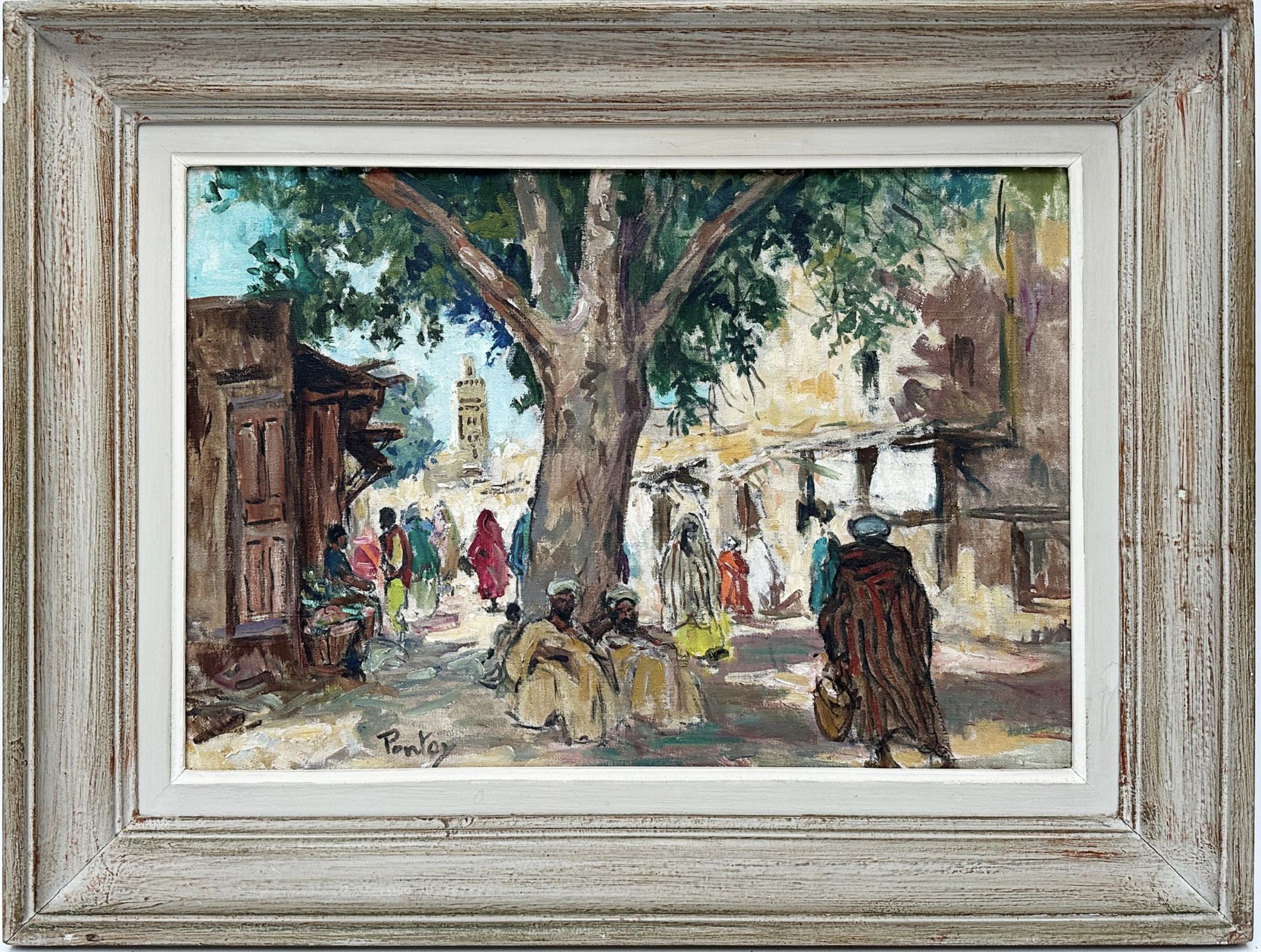 Henri Pontoy, street scene, oil on canvas