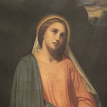 Ary Scheffer (Dordrecht 1795-1858 Argenteuil) One of the three holy women (meditating on Christ's resurrection after the vision in the tomb?) Oil on canvas