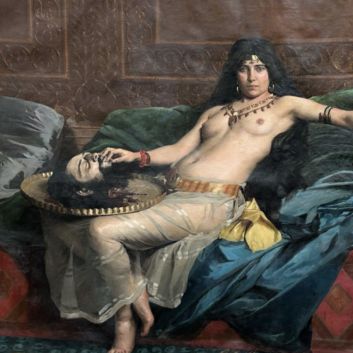 Ferdinand François DECAP (Active in the 19th century) Salome receiving the head of Saint John the Baptist