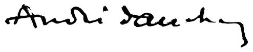 Signature of André Dauchez