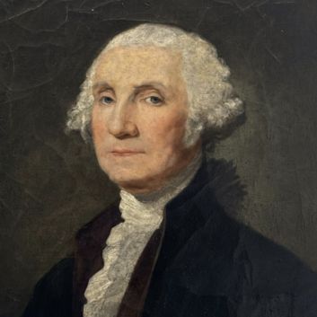 Late 19th century American school, follower of Gilbert Stuart (Saunderstown 1755-1828 Boston) Bust portrait of George Washington after the 1803 copy