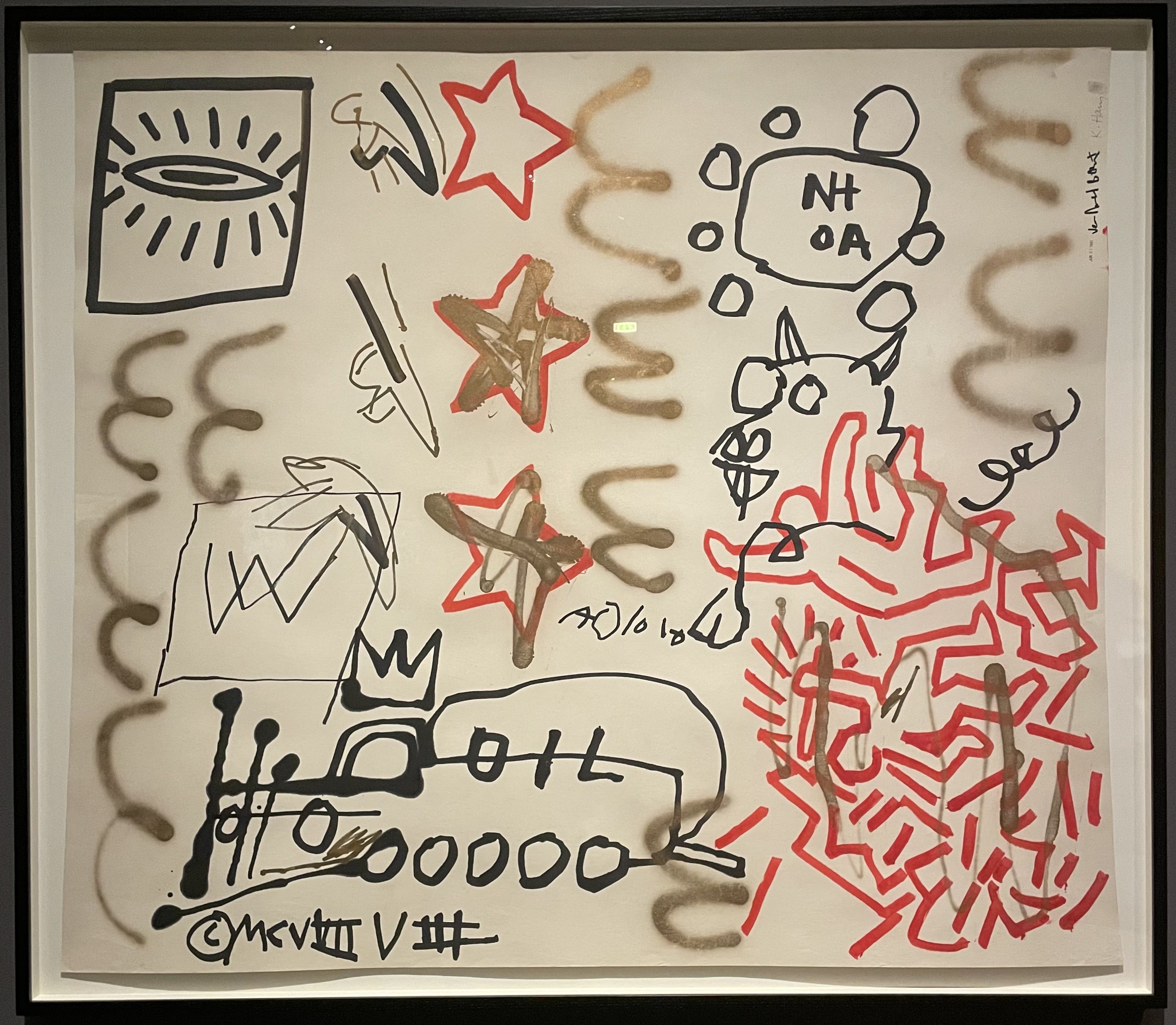 Haring and Basquiat, drawing