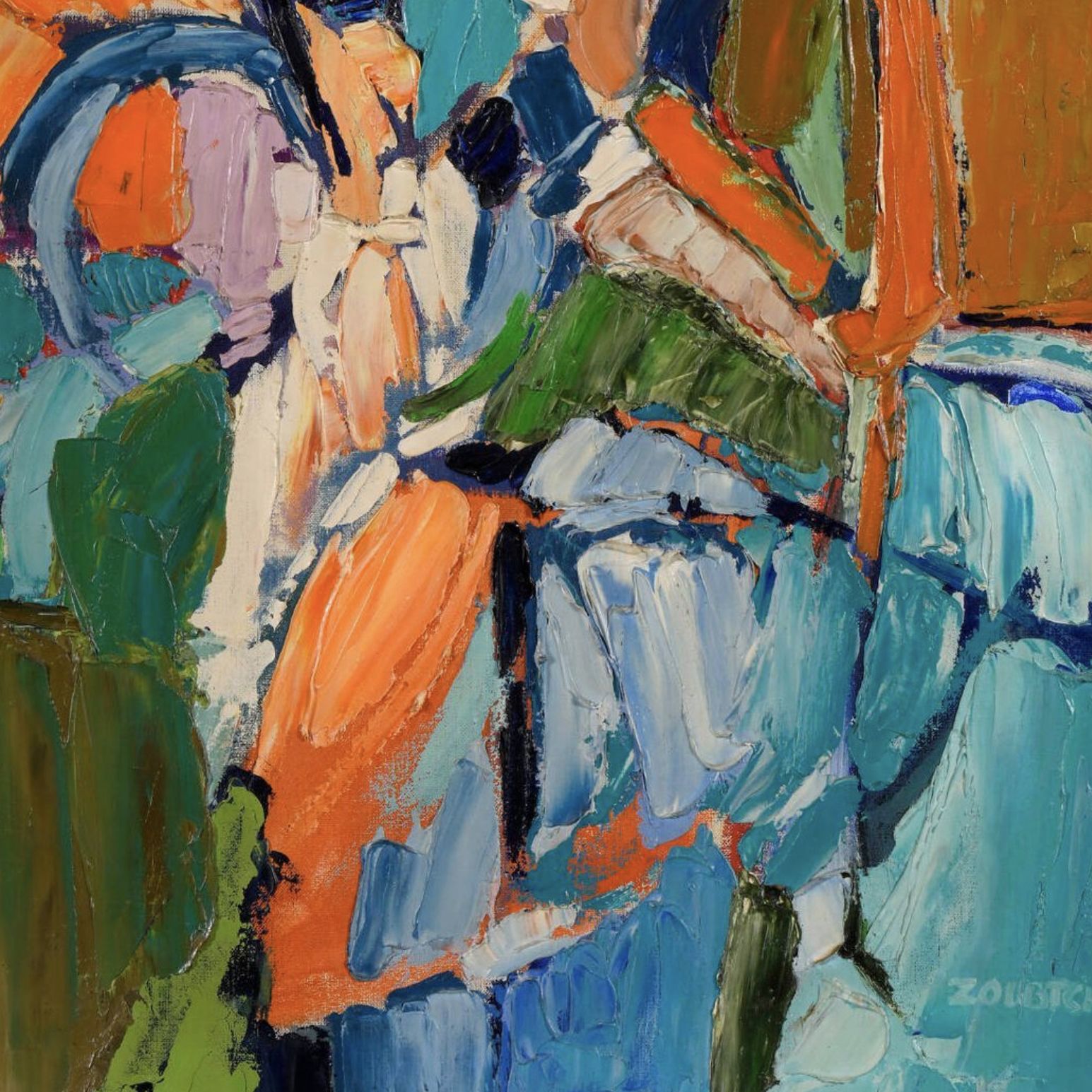 Catherine Zoubtchenko, huile sur toile
