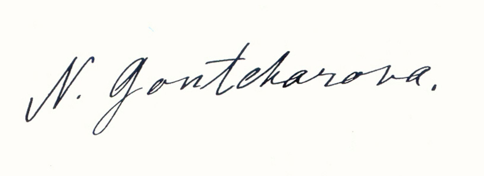 Natalia Goncharova's signature