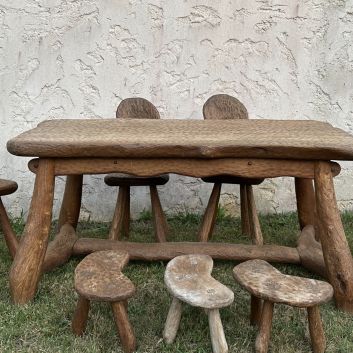 BRUTALIST WORK (20th century) Dining table, circa 1960