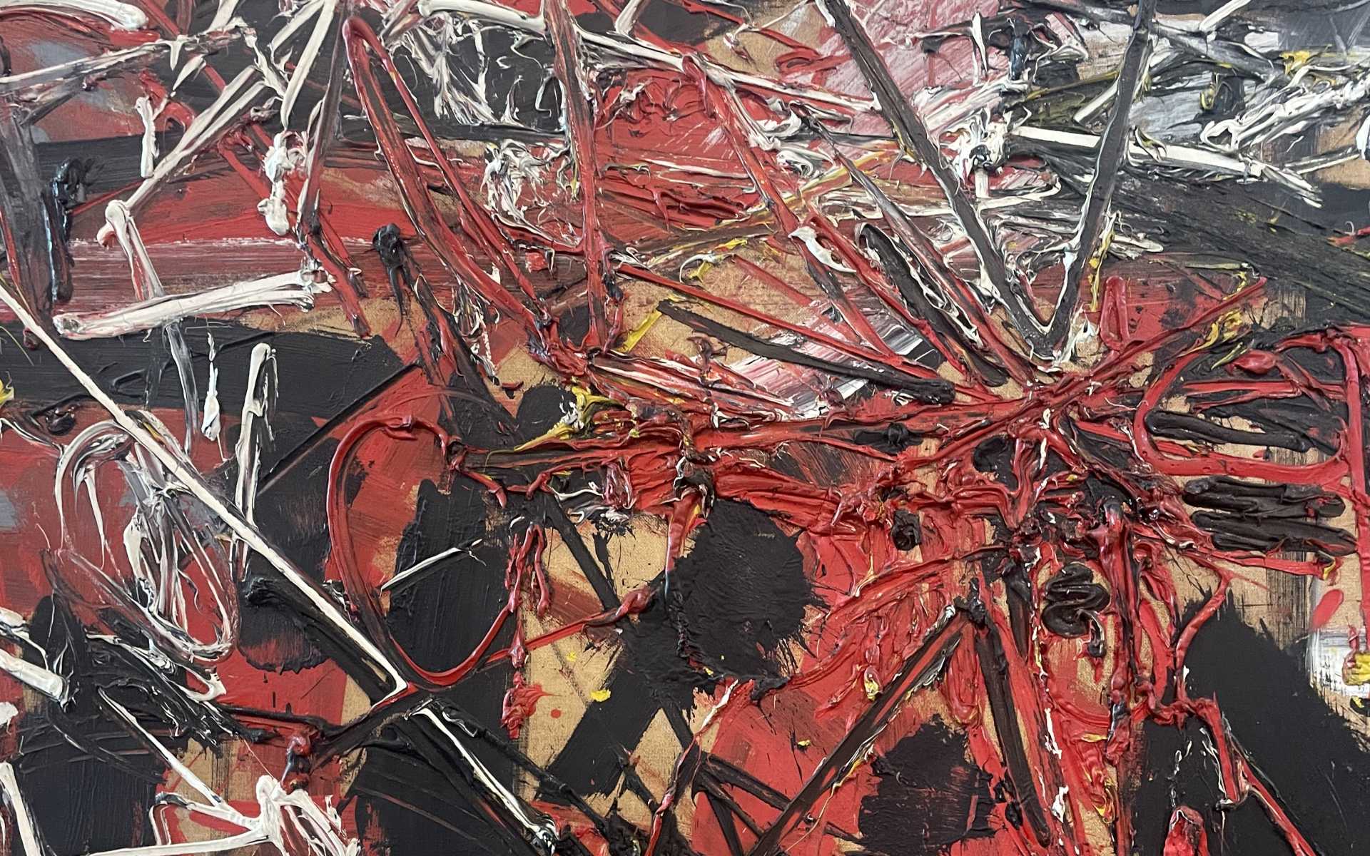 Georges Mathieu, huile sur toile