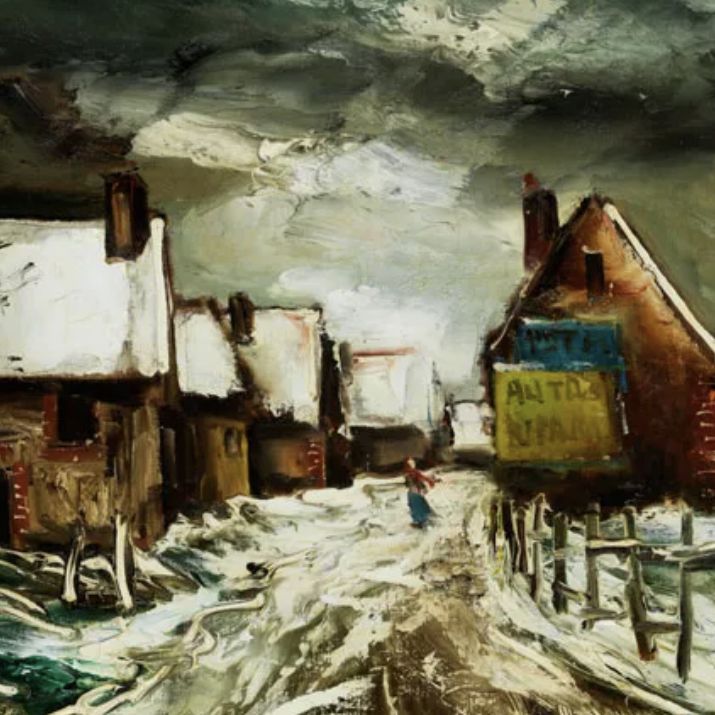 Vlaminck, snowy landscape