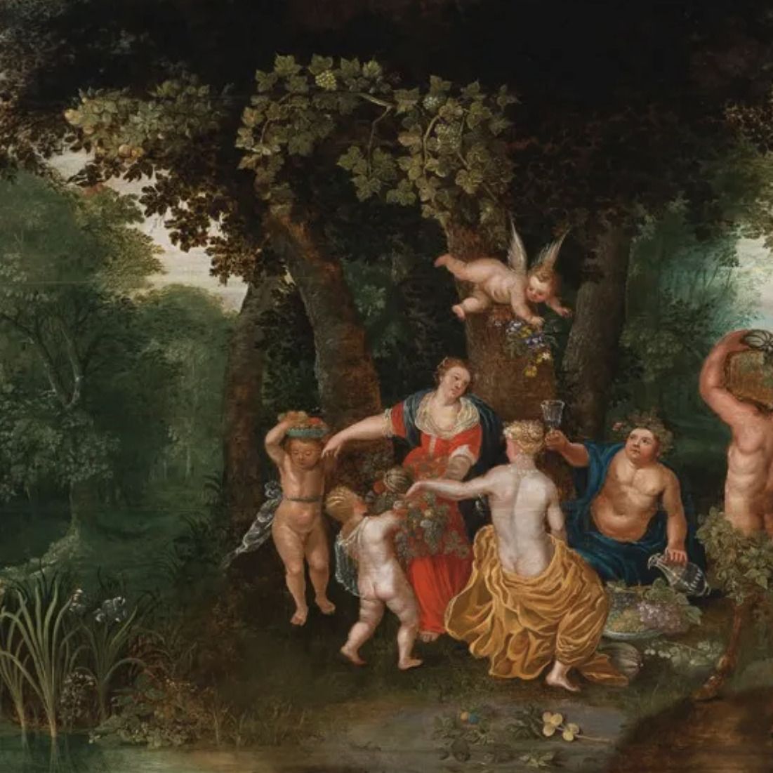 D'après Abraham Govaerts, huile sur panneau