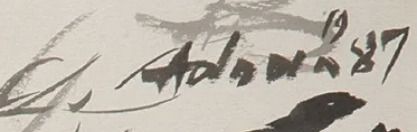 Signature de Etel Adnan