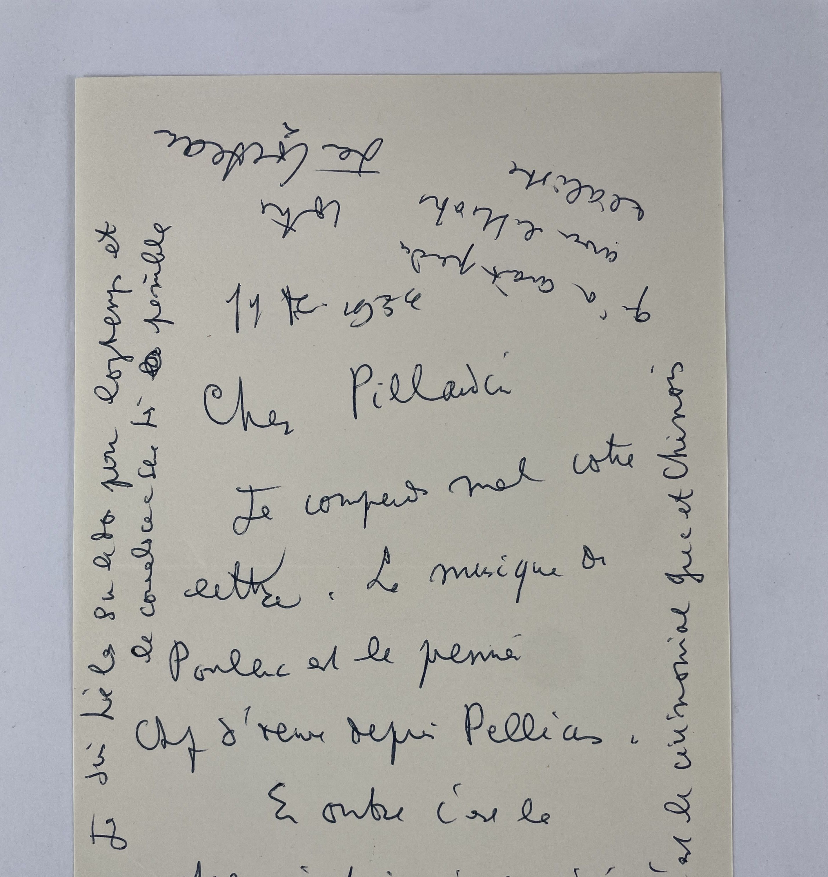 Letter from Jean Cocteau