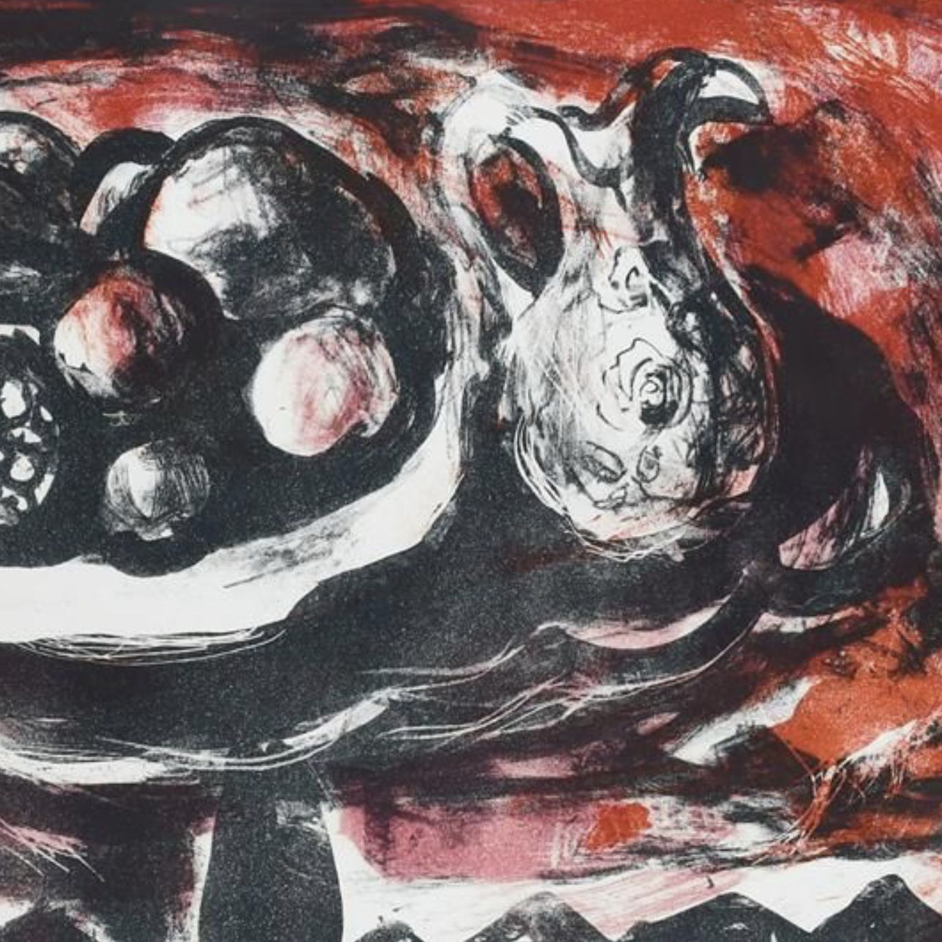 Anne Redpath, encre et gouache sur papier