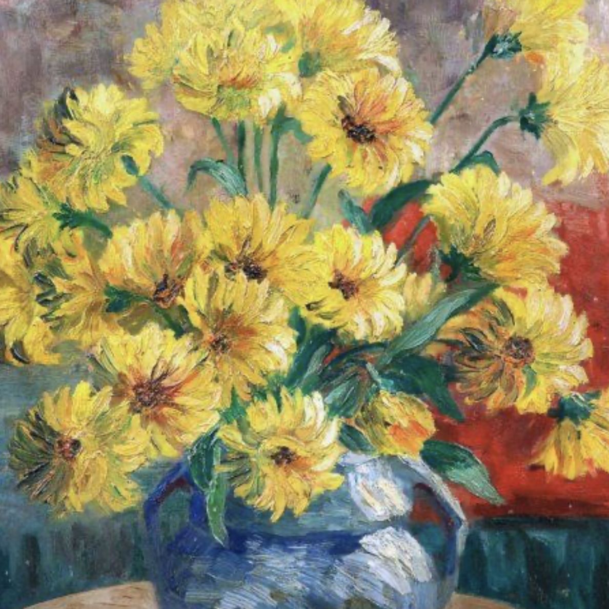 Mela Muter, still life of flowers, oil on canvas