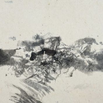 ZAO WOU-KI (1921-2013) Composition, 1972 Brush and Indian ink on Asian paper.