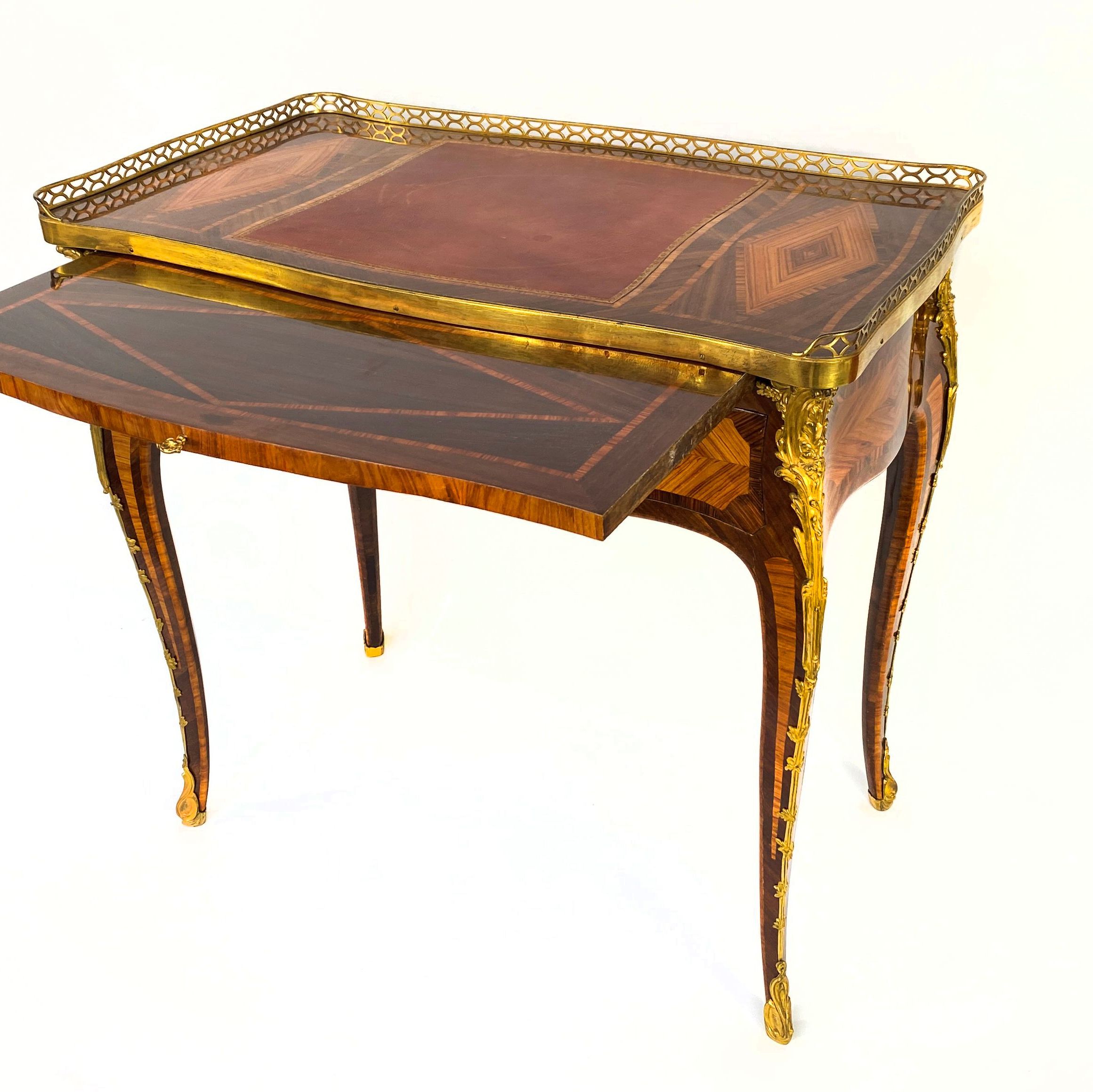 Louis XV period marquetry writing desk