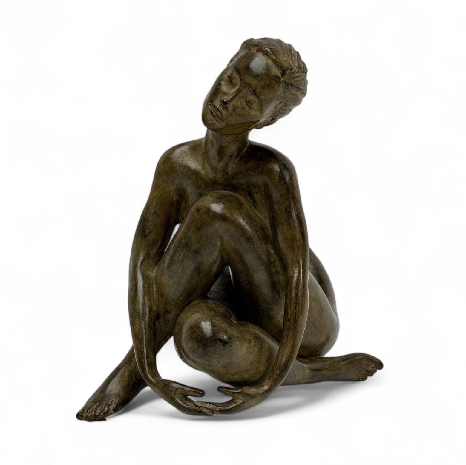 Marie Paule Deville Chabrolle, bronze with green patina