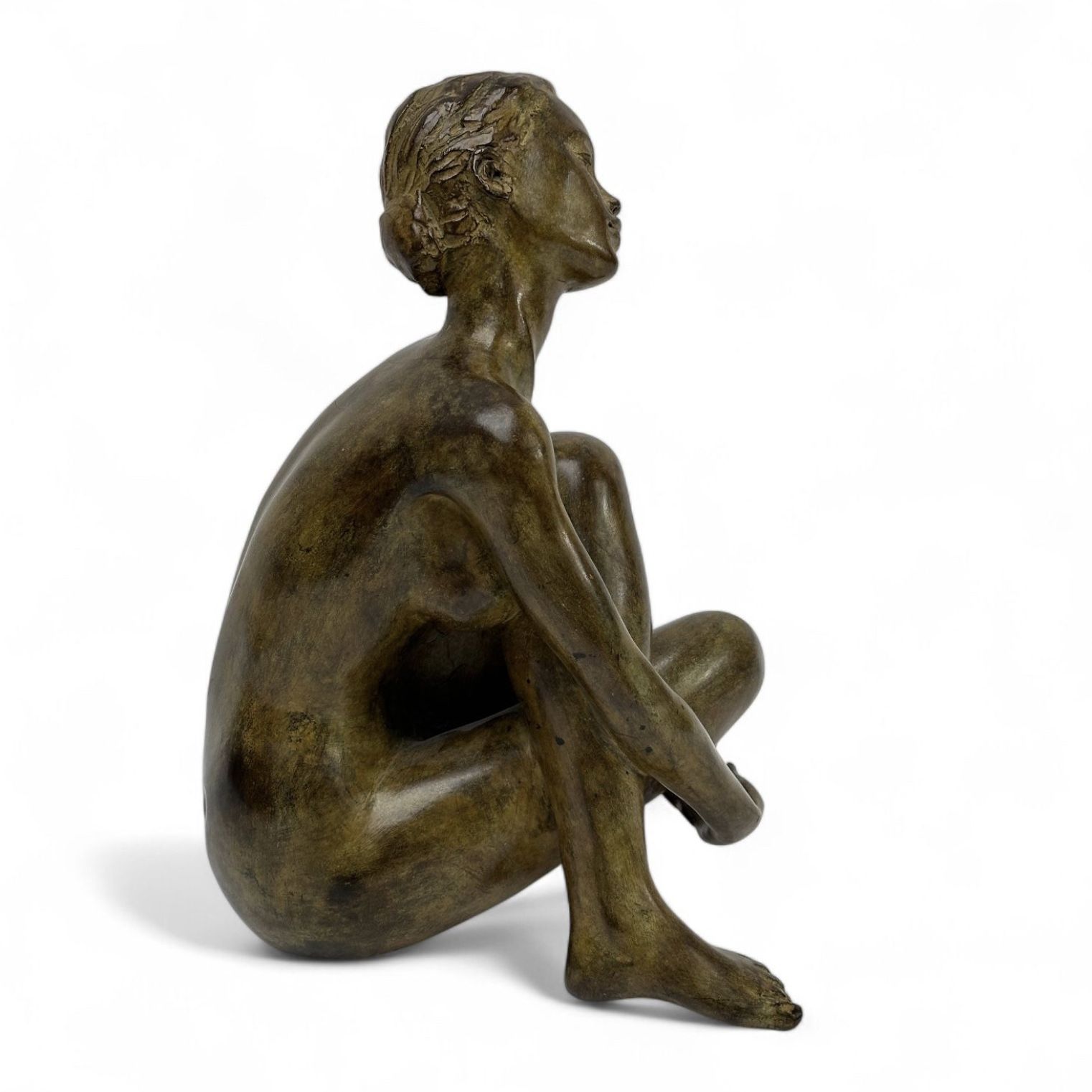 Marie Paule Deville Chabrolle, bronze with green patina