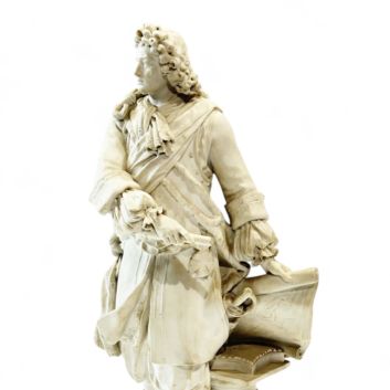 Rare Vauban statute in Sèvres cookie, after Charles Antoine BRIDAN (1730-1805)
