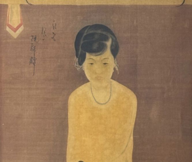 Nguyen Thuong Lan, Showing the flowers, ink on silk
