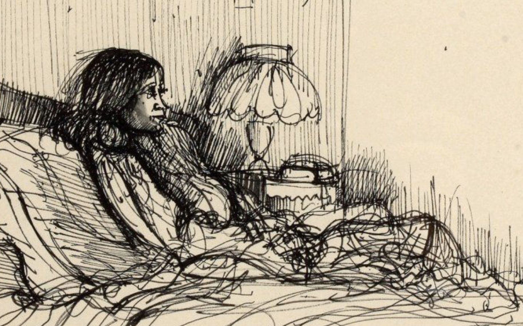 Jean Carzou, ink drawing