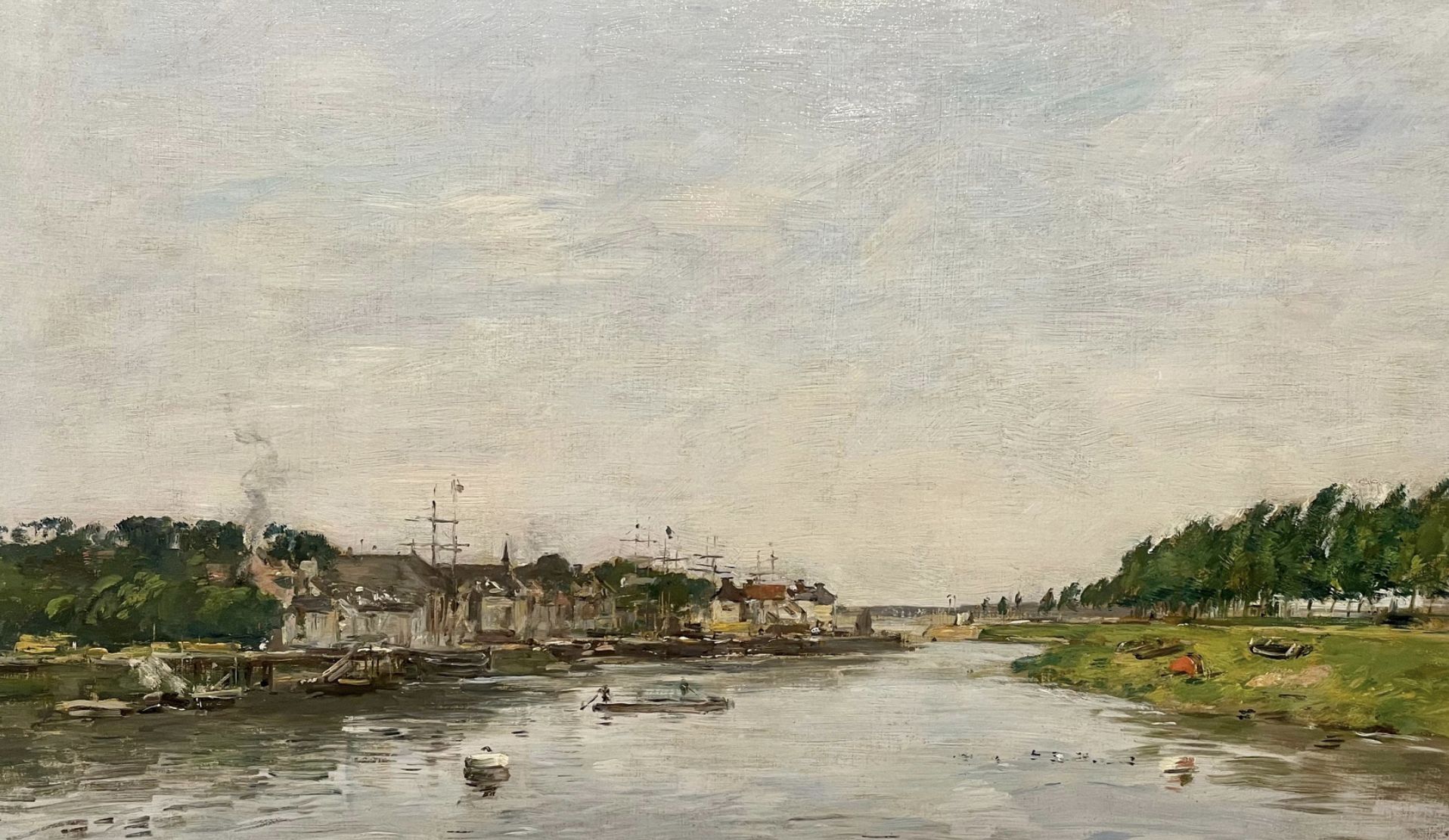 Boudin, harbour scene, oil on canvas