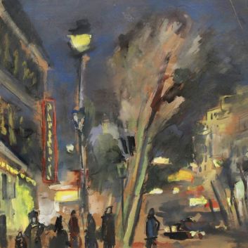 Robert Rafaïlovitch FALK (Moscow, 1886-1958) View of Paris at night.