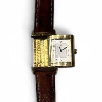 JAEGER-LECOULTRE REVERSO Tilting wristwatch in 18K (750 thousandths) gold