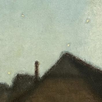 Charles LACOSTE (1870-1959) Starry night Oil on paper mounted on canvas
