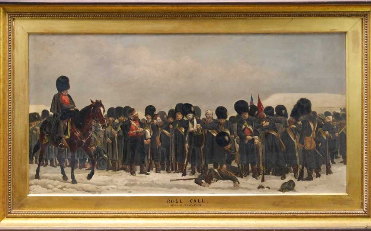 D'après Elizabeth Thompson, huile sur toile