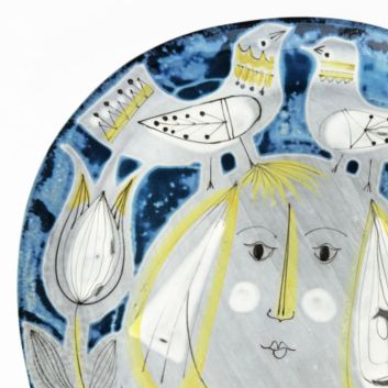 Roger CAPRON (1922-2006) Large dish, circa 1950