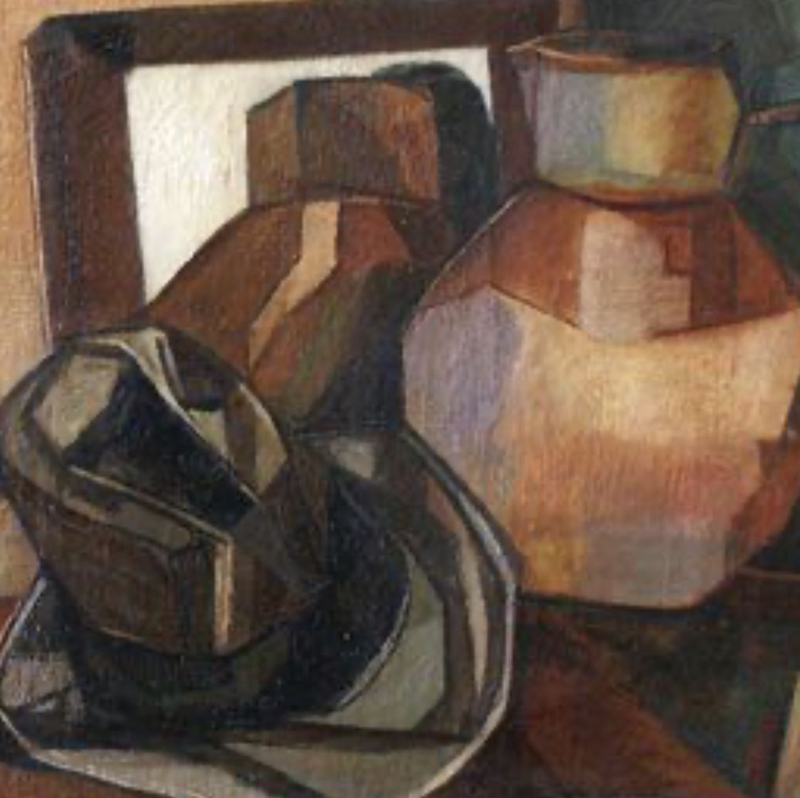 Foltyn, cubist composition, oil on canvas