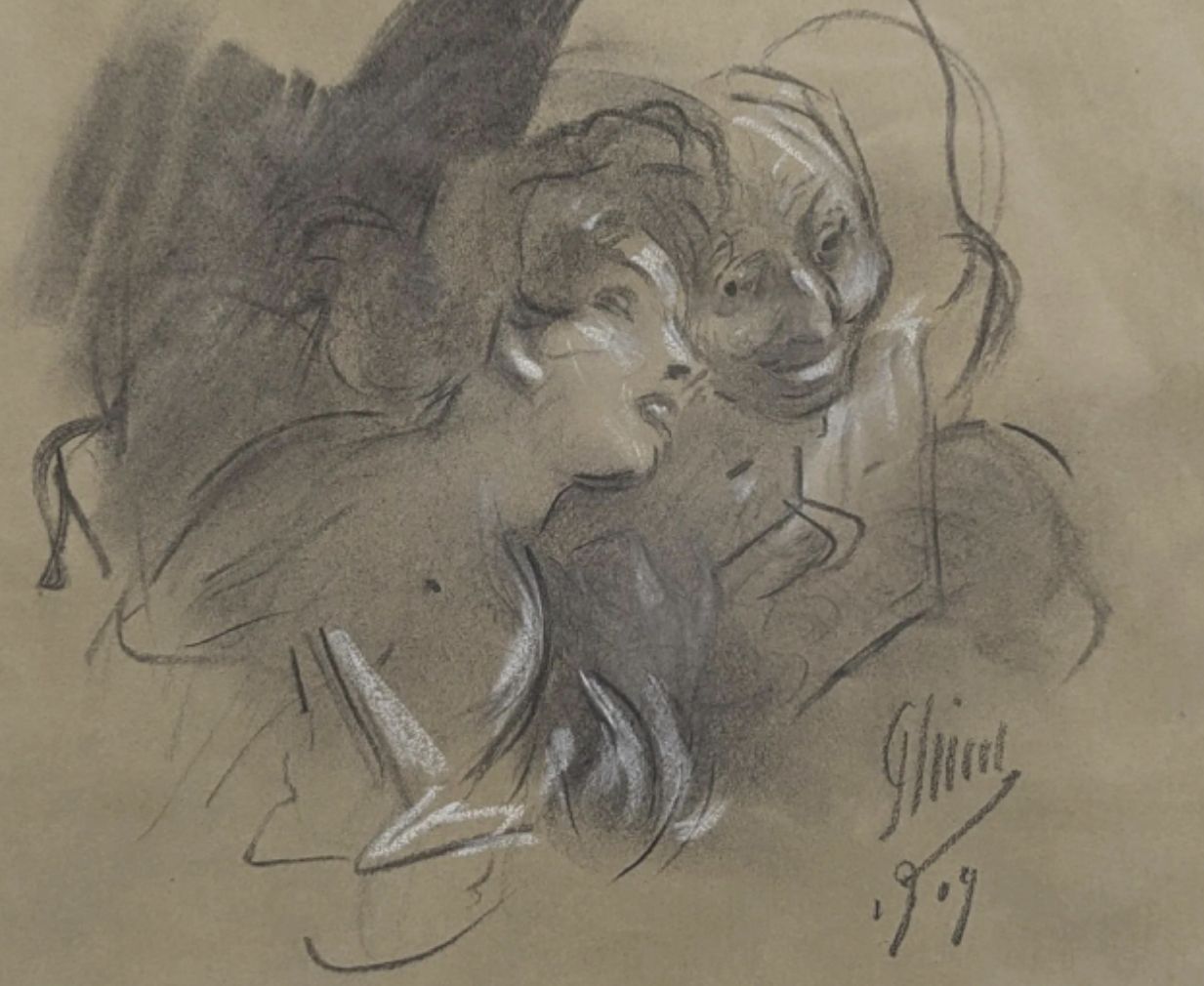 Jules Chéret, drawing