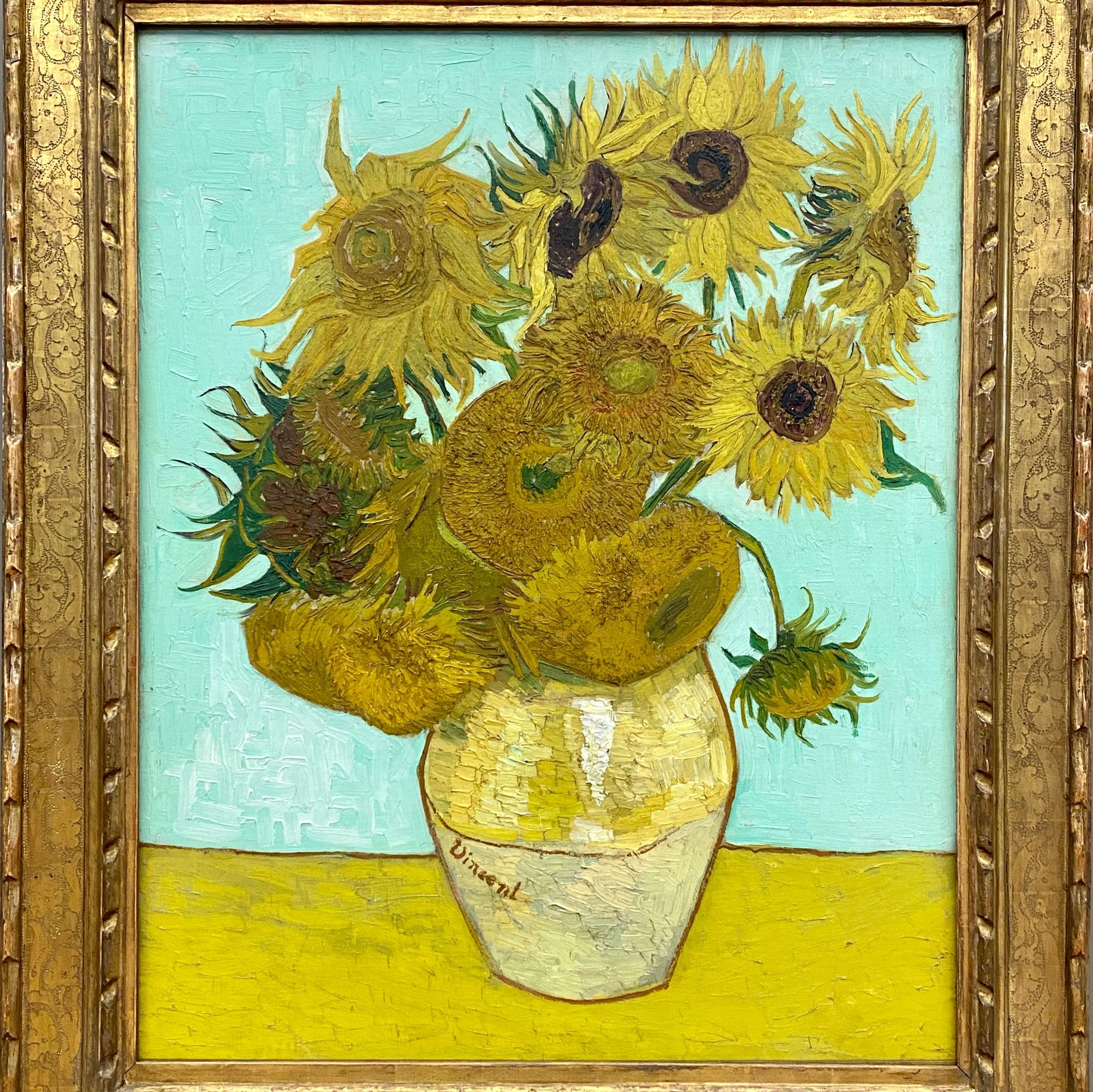 Van Gogh, still life of flowers, oil on canvas