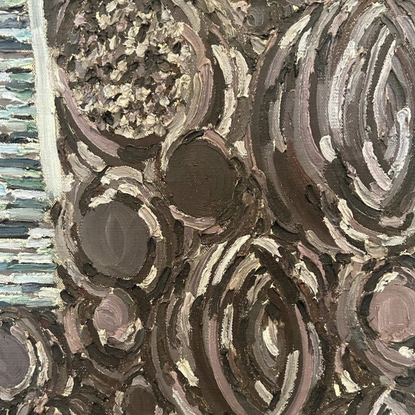 Lynne Drexler, huile sur toile, détail