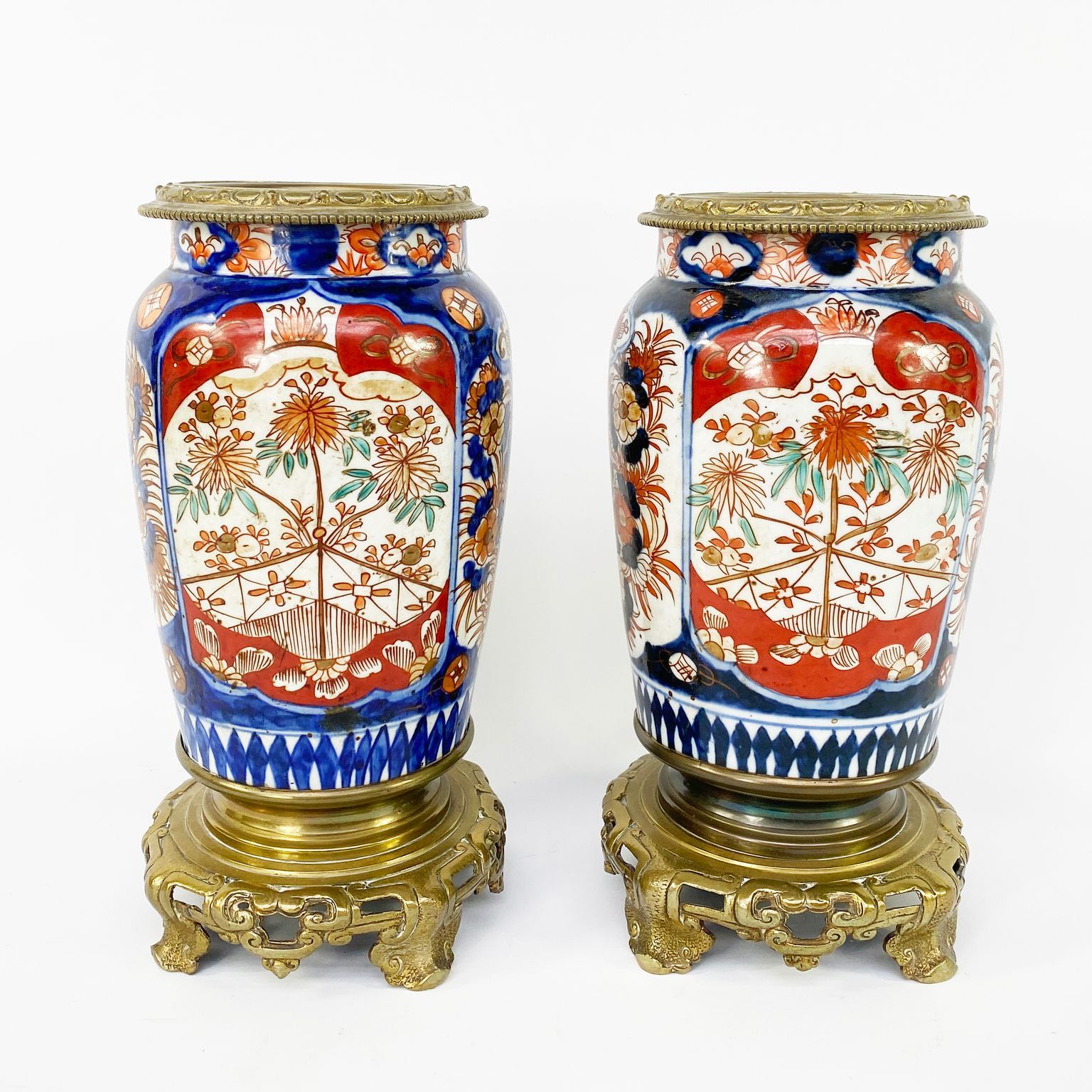 Imari porcelain lamps