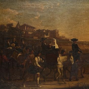 Attribué à Michel-Ange des Batailles ou des Bamboches, Michelangelo Cerquozzi dit (1602-1660)