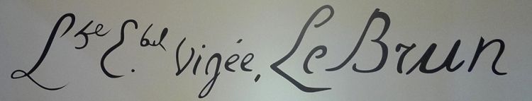 Vigée Le Brun's signature